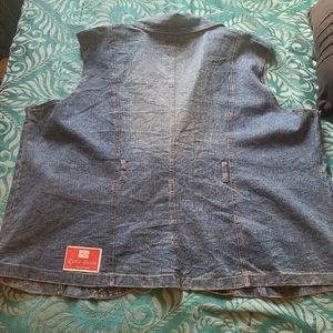 Rustic Denim-Blue jean vest size 3X